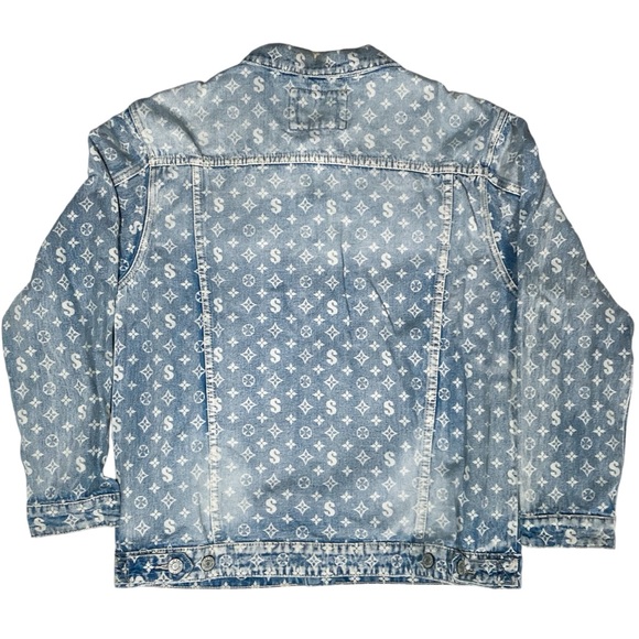 Dollar-Sign Monogram Denim Jacket - Picture 2 of 4